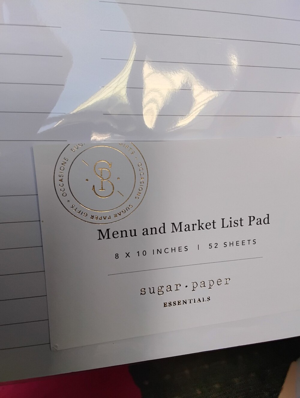 Sugar Paper Essentials White Menu and Market List Pad